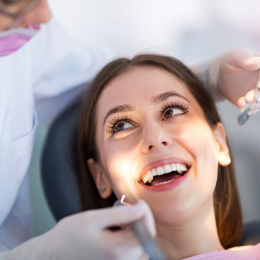 woman in dentist chair