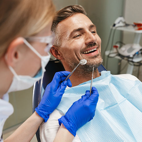 woman in dentist chair