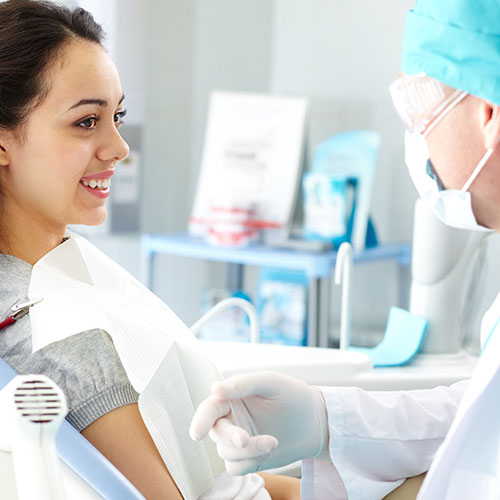 woman in dentist chair