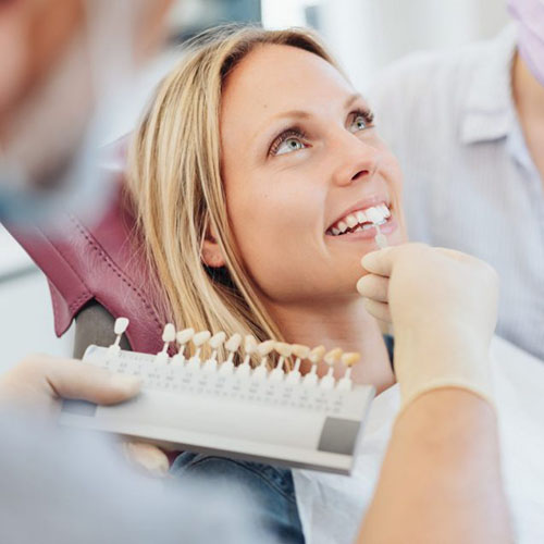 woman in dentist chair