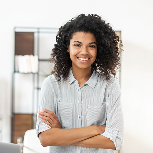 woman standing with arms crossed